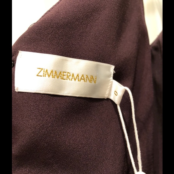 ZIMMERMANN Sueded Drape Dress in Burgundy / Plum - Picture 7 of 7
